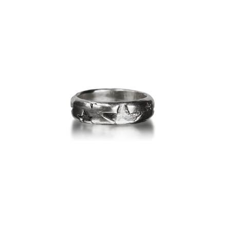 INDENT STAR RING .925